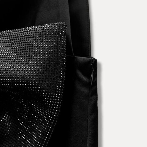 NWT ZARA RHINESTONE BOW DRESS - Picture 6 of 7